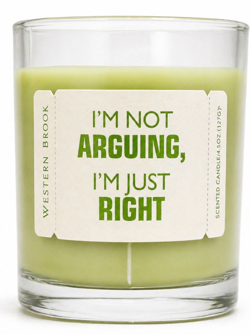 Western Brook Citrus & Basil Scented Candle 4.5 oz Funny Quote Candle